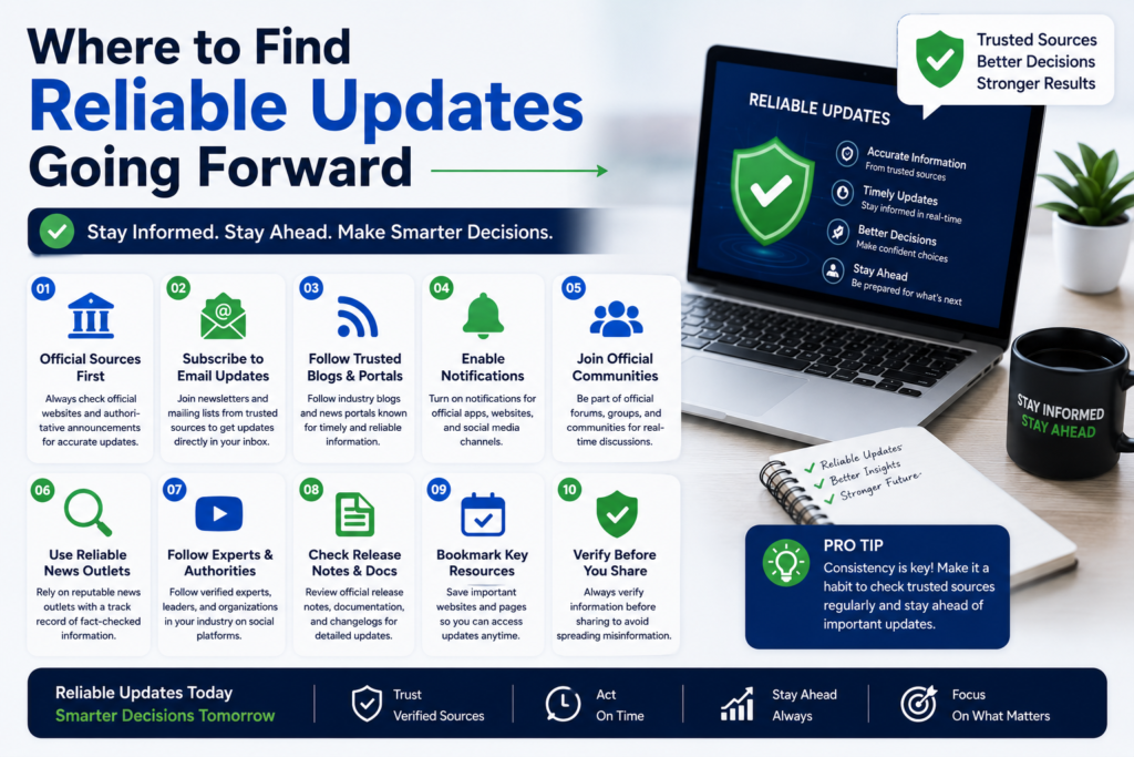 Where to Find Reliable Updates Going Forward