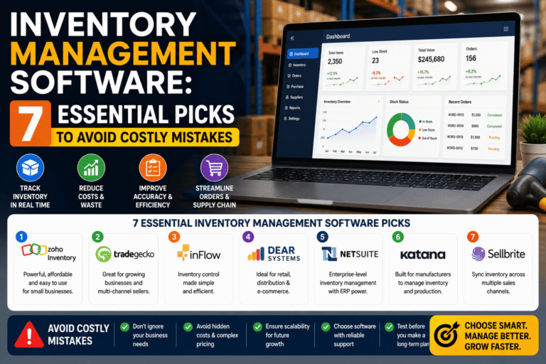 Inventory Management Software: 7 Essential Picks to Avoid Costly Mistakes
