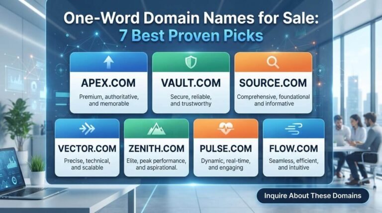 7 Best One-Word Domain Names for Sale: Premium Picks Worth Buying