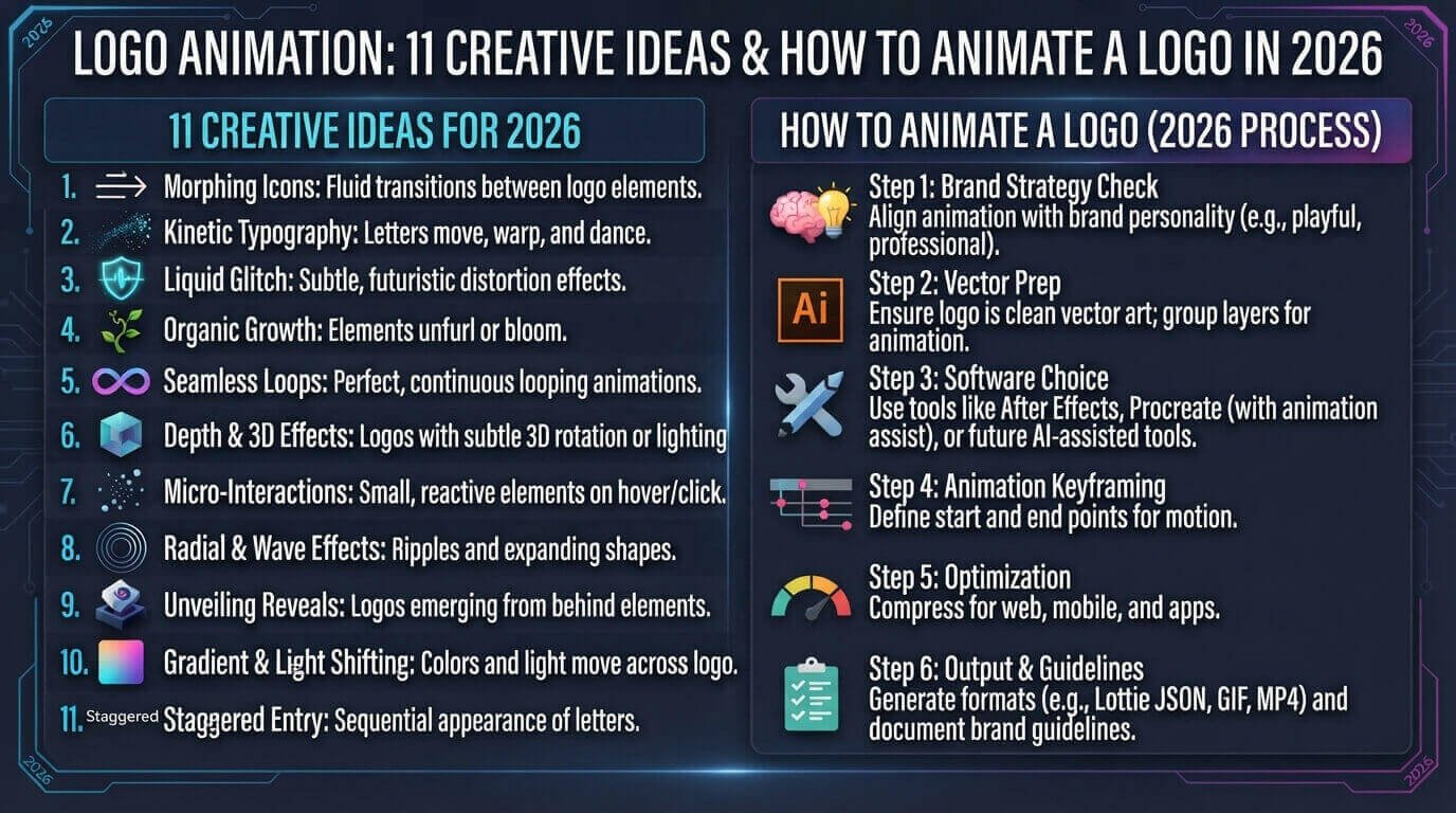 Logo Animation: 11 Creative Ideas & How to Animate a Logo in 2026